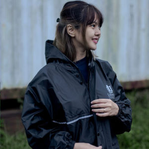 rain coat setelan baju celana bahan karet pvc tebal elastis jas hujan pria wanita kualitas terbaik bahan axio