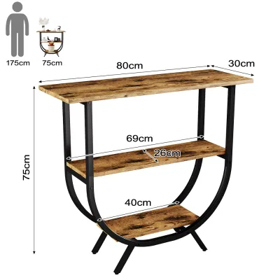 Console Table Slim Narrow Entryway Table Side Table Hallway Storage Rack Bedside Table Meja Konsol