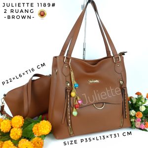 Juliette Tas Wanita Batam Impor Selempang Shoulder Bag Bahu Kerja Kulit Sintetis Totebag 1189