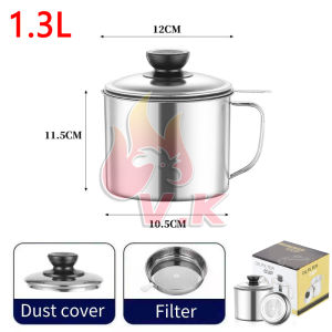 VK Stainless Steel Deep Fryer Pot Mini Pan Oil-Saving Small Fryer With Filter Screen Chicken Fried Chicken Cooking Tools