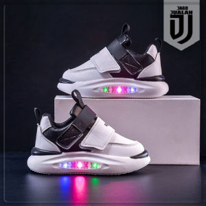 Sepatu Sneakers SPORT Lampu LED Anak usia 1 2 3 4 5 6 tahun / Sepatu Kets Double Perekat Anak Laki Laki Perempuan Sporty / Sepatu MENYALA  Anak Balita Cowok Cewek Fashion Trendy / Sepatu Casual Baby Pria Wanita Keren Sol Menyala  / Sepatu Running Anak LED