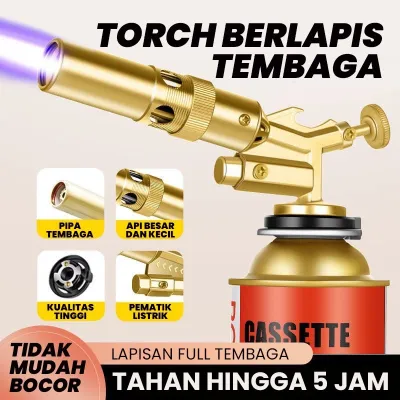 Portable Kepala Gas Torch Kaleng kuningan Blow Torch Api Panas & Besar Torch Berlapis tembaga