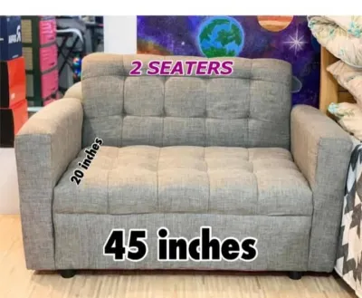 ERIKA 2 SEATER GREY FABRIC SOFA URATEXFOAM COD ONLY!!!