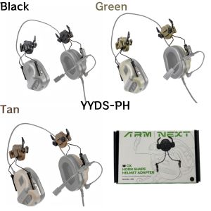 Dual-Rail Options Tactical Communication Headset- FoldableDetachable: 4x Sound Amplification & NRR 22dB Noise Reduction
