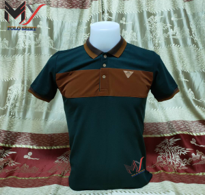 เสื้อโปโล สีเทาดิน คาด อก ป้ายโลโก้หนัง  เสื้อโปโลผู้ชาย เสื้อโปโลชายแฟชั่น เสื้อโปโลลำลองผู้ชาย