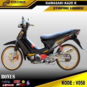 Stiker striping variasi Kawasaki Kaze R