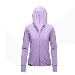 Jaket Wanita Olahraga Mesh Hoodie Outdoor Sun Protection Anti UV UPF50+ 100% Jaket Jogging