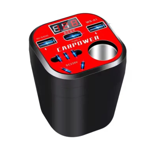 Pengisi Daya Mobil 160w Soket AC Inverter Daya Mobil Soket AC 12v DC ke 110v AC dengan Adaptor Pengisi Daya Mobil 3 Port Usb