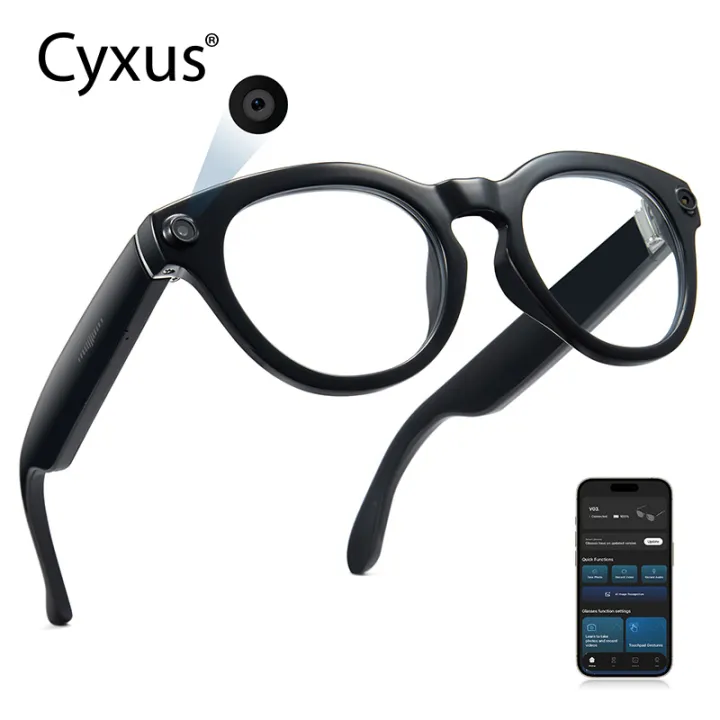 Cyxus AI Glasses Experience Smart AI Interaction Powerful Camera Capability And Clear Open Ear Audio For An Effortless And High-Tech Life AI8312