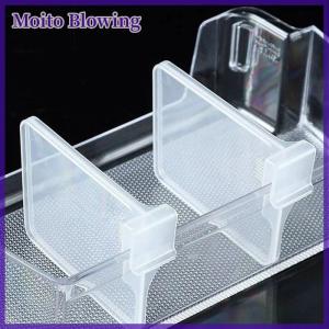 Moito แผ่นกั้นตู้เย็น10ชิ้นตัวแบ่งพลาสติกพับเก็บได้ปรับพาร์ทิชันเฝือกขวดในครัว