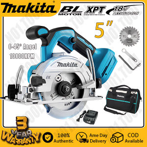 Makita 5"Electric Circular Saw Cordless Brushless 0-45° Adjustbale Marble Cutter Portable Power Tool