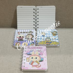 (ISI 4 PCS) LABUBU BUKU KECIL SPIRAL / BUKU MINI / NOTE MINI / CATATAN MINI KERTAS BERGARIS LABUBU THE MONSTER