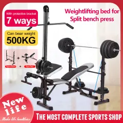 TOP SALE COD Bench press 12 in 1 Adjustable Folding Bench Press Squat Rack Multifunctional weight bench foldable bench press squat rack fitness equipment training dumbbell bench barbell set Lazada PH