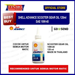 SHELL ADVANCE SCOOTER GEAR OIL 120ml SAE 15W40. OLI GARDAN COCOK UNTUK SEMUA MOTOR MATIC