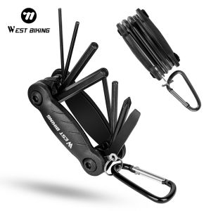 Bộ Dụng Cụ Sửa Chữa Xe Đạp Đa Năng 8 Trong 1 West Biking Bộ Cờ Lê Allen Dụng Cụ Vặn Vít Xe Đạp S2 Thép MTB Dụng Cụ Sửa Chữa Xe Đạp Đường Trường Phụ Kiện Xe Đạp
