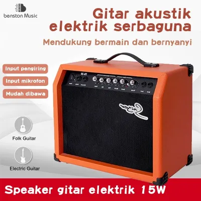 Speaker gitar listrik benstonmusic speaker 15W audio portabel rumah