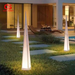 Đèn Trụ Sân Vườn Dáng Tháp Nhọn Ánh Sáng Ấm Sang Trọng