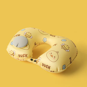 Gối bơm hơi chữ U gối chữ U đi du lịch gối ngủ trưa văn phòng gối kê cổ