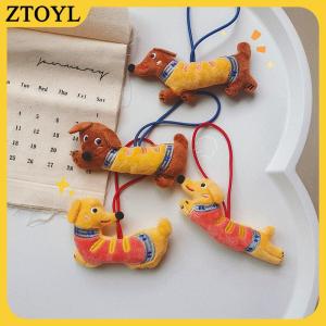 ZTOYL Kawaii Dachshund búp bê sang trọng phim hoạt hình nhồi bông con chó con Keychain Mặt dây chuyền Ba lô quyến rũ đáng yêu Túi treo trang trí Kid Quà Tặng