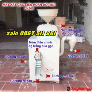 Máy xát gạo liên hoàn mini LH300 tại Tuyên Quang