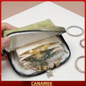 Miễn phí vận chuyển✨ 5-Hai Lớp Lưu Trữ Đồ Trang Sức Túi Nhung Đồ Trang Sức Pouch Túi Cho Đồng Hồ Vòng Đeo Tay Nhẫn Bông Tai Du Lịch Xách Tay Đồ Trang Sức Trường Hợp