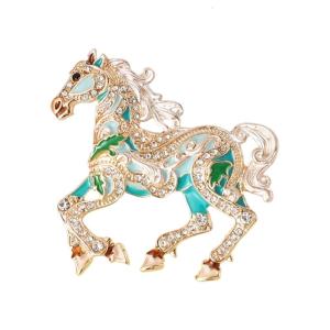 Sturdy Craftsmanship Horse Brooch Alloy With Smooth Surfaces for Party Outfits