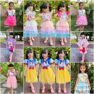 รวมชุด2 2-8ขวบ มีหลายแบบ ชุดเจ้าหญิง เดรสเจ้าหญิง เดรสเอลซ่า ชุดเอลซ่า ชุดคิตตี้ ยูนิคอน สโนไวท์ ชุดเจ้าหญิงเด็ก ชุดเด็กผู้หญิง [SET2]