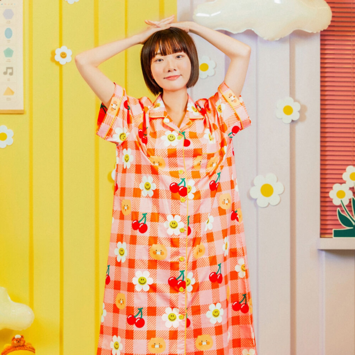 ( พร้อมส่ง ) Kakao Friends x Wiggle Wiggle Pajama Dress ชุดนอนเดรส ...