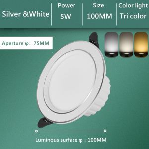 Tri color LED Pin Light Recessed LED downlight ceiling lights 3 colors Ultra Thin Power saving energy conservation Led Down light Panel light Pin Ligth For Ceiling Dining Room Living High quality High Brightness Pinlight Led 6W 9W 12W