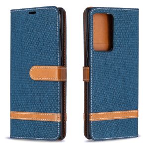 For Samsung Galaxy Note 20 / Note 20 Ultra / Note 10 / Note 10 Plus Phone Case Magnetic Denim Leather Wallet Card Slot Couples Flip Cover Casing