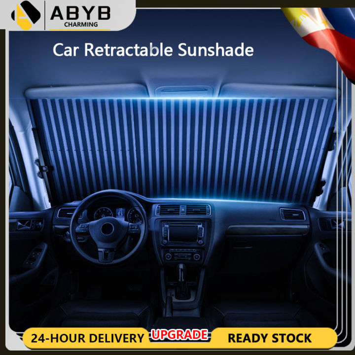 Car Sunshade Retractable car windshield sun shade Cover Curtain AntiUV Car Window Shade Car