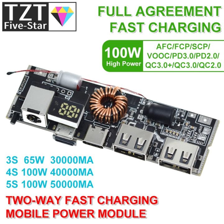  Booming QC4 0 QC3 0 LED Dual USB PD Fast Charge 5A 100W Type C USB 