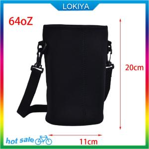 LOKIYA กระเป๋าใส่ขวดน้ำทำจากนีโอพรีนแบบ1x ที่ใส่ถ้วยหุ้มฉนวนพร้อมสายคล้อง