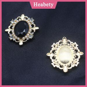 Heabety 29x32mm tinh tế hợp kim Rhinestone khóa Bowknot tóc phụ kiện vật liệu phụ kiện đám cưới mời trang trí