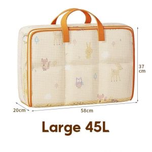 120L Quilt Storage Bag Large Capacity for Toys Pillow Clothes Quilt Packaging Bag Waterproof