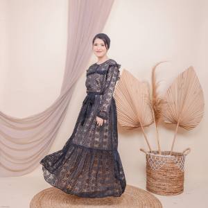 Gamis Modern Lebaran Mewah Baju Brokat Dewasa OOTD Dress Wanita Kondangan SHERYL SHABBY