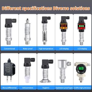 Air gas pressure sensor transducer Vacuum negative pressure transmitter 4-20mA RS485 modbus i2c 0-10V 5V 3V 12V 1pa 100kpa psi