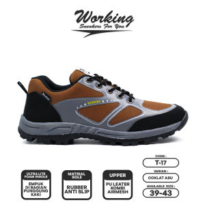 Sepatu Gunung Pria Workling T-17 Size 39 s/d 43 Sepatu Hiking Touring Outdoor Terlaris