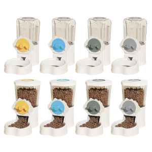 Clear Pet Water Dispenser Stable Construction Dog Cats Feeder For Indoor Cage Kennel Use Screw Hanging Feeding Bowl