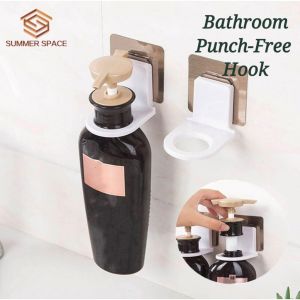 🧴Pemegang Lekat Dinding untuk Botol Mandian Sabun Basuh Pinggan Sabun Tangan & Pembasmi Kuman Tangan | Hand Wash Dish Soap Hand Sanitizer & Toiletries Bottle Holder Hook Wall Mounted