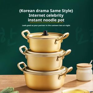 ciuciu Korean Ramen Pot Single Serving Small Hot Pot Aluminum Soup Pot