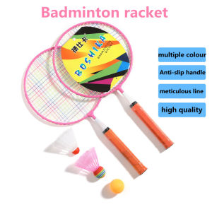 【COD】Badminton racket ng tennis racket ng mga bata na may bag at 3 balls outdoor sports toy set