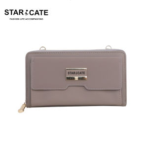 พร้อมส่ง STARCATE ของแท้100% กระเป๋าสตางค์แฟชั่นผู้หญิง S102 สายยาวสะพายข้าง ได้พร้อมกล่อง หนังPU ช่องเยอะใส่ของได้เยอะ ได้ทุกสไตล์