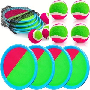Sticky Ball Kids Toys Outdoor Games Beach Toys Throw and Ball Set 2 Paddles Rackets and 1 Ball Perfect Beach Game Set Playground Set Backyard Gift For Kids Family