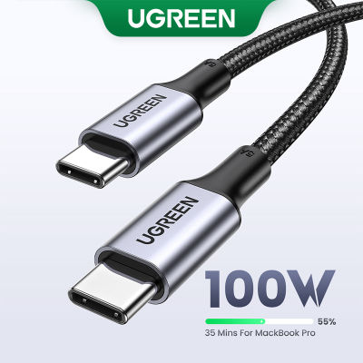Cáp UGREEN USB C - USB C PD100W - Nạp nhanh QC 4.0, Bọc nylon - Bảo hành 18 tháng - Tương thích với MacBook, iPad, Samsung, Xiaomi Model:US316