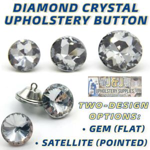 50 pieces 18mm 20mm 22mm 25mm Diamond Crystal Button/ Rhinestone Button With Loop For Furniture Diamond Buttons diamond buttons for upholstery