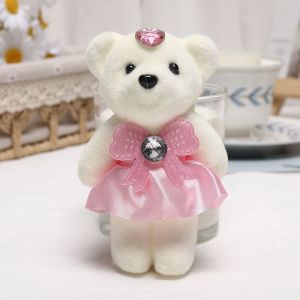 SKJK 10 PCS Christmas Gift Cartoon Hard foam Plush Animal Decoration Small Bear Doll Kid Toys Bouquet Bear Plush Doll