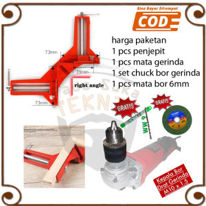 corner klem siku /klem siku merah 90°/ klem sudut + mata grinda umum chuck bor kepala gerinda