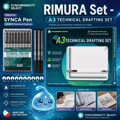 LUMISPARK A3 Drafting Set | Synchronicity Digitools RAPIDA3 Drawing Board Drafting Table Multifunctional Drawing Board Table with Clear Rule Parallel Motion and Angle Adjustable Measuring System