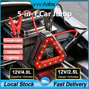 （Local Stock）Vyvylabs 5 in 1 Car Jump Starter 1500A Portable Emergency Starter Power Bank 12V Booster Starting Inflator Pump Car Air Compressor